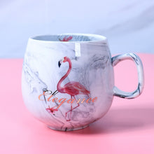 Load image into Gallery viewer, Flamingo Coffee Mugs Ceramic Mug Travel Cup Cute Cat Foot Ins 72*85mm 350ml H1215