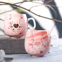 Load image into Gallery viewer, Flamingo Coffee Mugs Ceramic Mug Travel Cup Cute Cat Foot Ins 72*85mm 350ml H1215